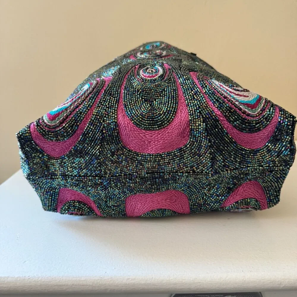 FENDI Bag Hand Beaded Glass Made In Italy 12